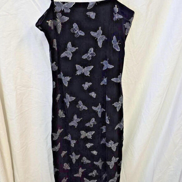 Laurel Whimsy Goth Fairy Bodycon Y2K Butterfly Velvet Burnout Women Midi Dress S - Picture 1 of 12